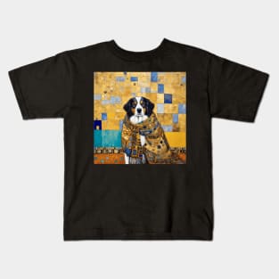 Klimt Dog with Colorful Shawl Kids T-Shirt